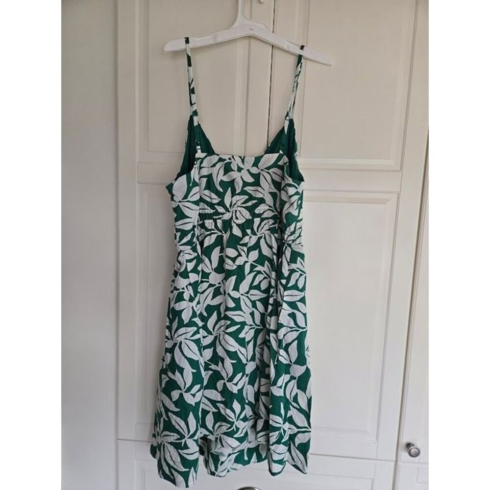 A New Day Sleeveless Green & White Dress - Leaf Pattern- Womens XXL (18) NEW - Picture 7 of 7